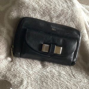 Chloe black leather wallet